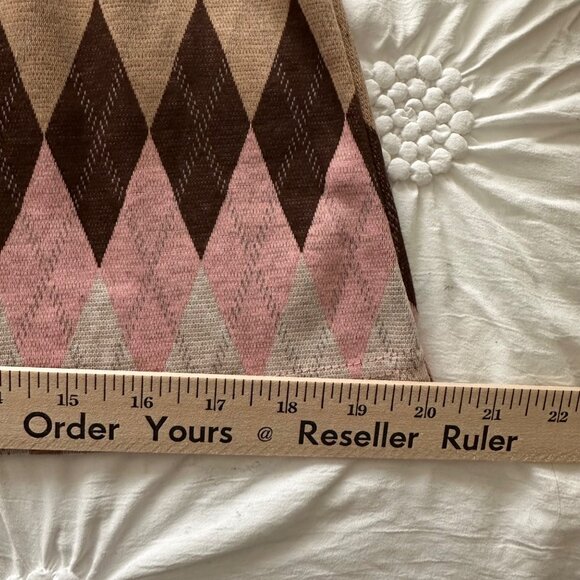 Jolie & Joy Women's Argyle Mini Skirt Academia Preppy Old Money Size Medium NWT - Picture 6 of 12